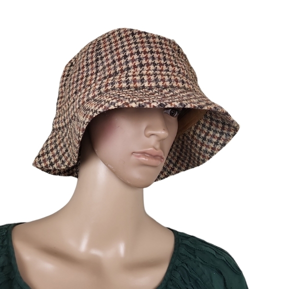Accessories - Vintage TWEED Houndtooth Bucket Hat
